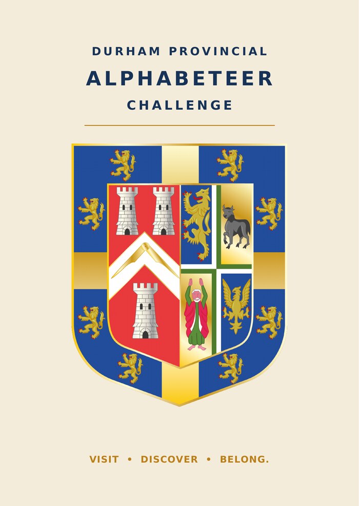 Front cover of the Durham Provincial Alphabeteer Challenge journal
